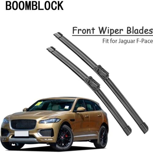 BOOMBLOCK 2PCS High Quality Front Windshield Wiper Blades For Jaguar F-Pace F pace 2017 2016 Accessories