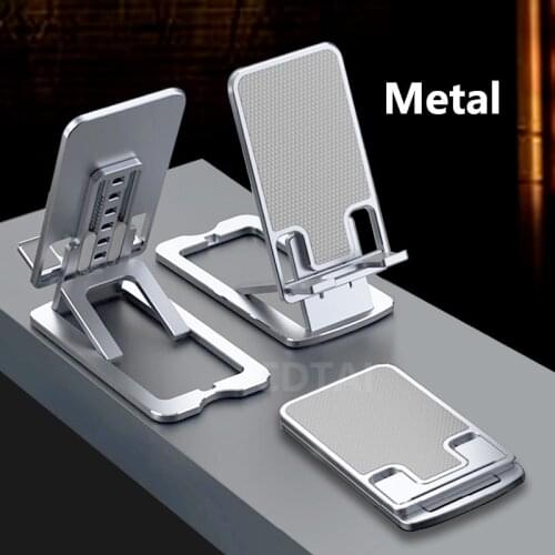 NEW Tablet Holder Folding Desktop Support Mobile Phone Stand Ultra-thin mini Metal Portable Adjustable Bracket For 4 To12.9 iPad