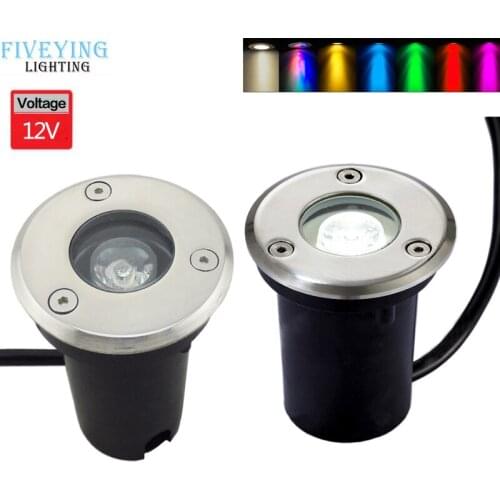 DC12V Waterproof LED Underground Lamp 1W 3W Outdoor IP67 Garden Path Buried Yard light Landscape Spot Lights