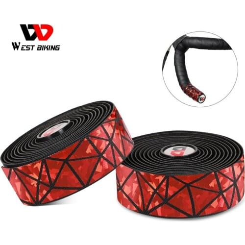 WEST BIKING Bike Handlebar Tape Durable Soft Comfortable Race Bicycle Bar Wrap Tape Soft PU EVA Non-slip Cycling Hand Bar Tape