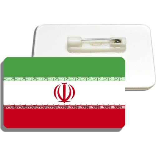 Iranian Flag Brooch Beautiful Iran Lapel Pins For Backpacks Hat Clothes Patriotic Trinket Acrylic Jewelry Badge