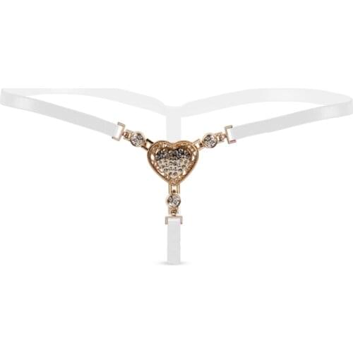 Women Ladies Sexy Thongs G-string With Heart Metal Button Panties Underwear Knickers Lingerie Sexi Lingerie Woman Underwear