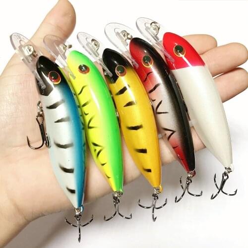 1PCS 105F Hook Minnow Wobblers Fishing Lure Super Long Throwing Floating Hard Bait 105mm 13g Flatfish Pesca Perch Saltwater Fish