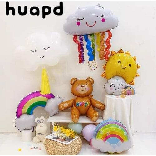 1pcs rainbow smile sun cloud aluminum foil balloon birthday party kids baby shower decoration balloon wedding supplies