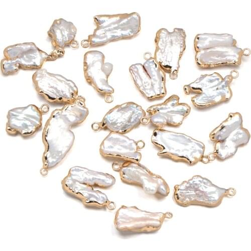 2Pcs Natural Freshwater Pearl Irregular Pendant For Jewelry Making DIY Necklace Bracelet Earrings Accessory