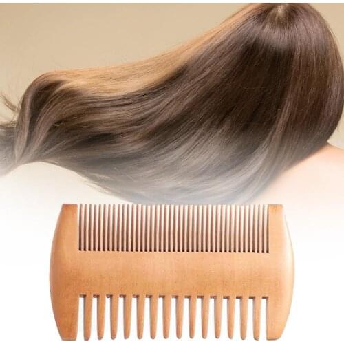 1PC Natural Wood Hair Brush Hair Comb For Men Beard Care Anti-Static Wooden Comb Brushing Hair Care Tools Good Gifts Wholesale