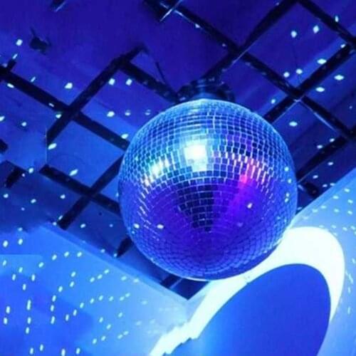 20Cm diameter mirror ball reflective decorative ball bar disco ball wedding glass cake decoration white home interior