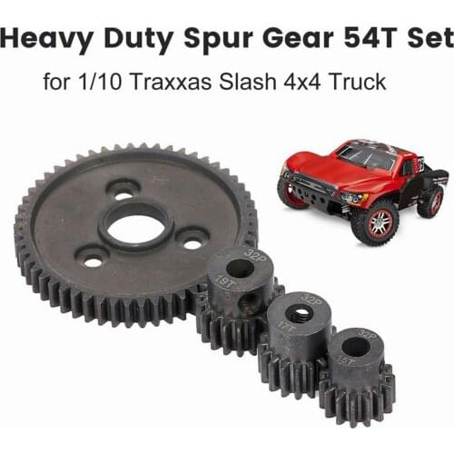 32P Steel Metal Spur Gear 54T / 15T 17T 19T Motor Pinion Gears for Traxxas Slash 4x4 Stampede 4x4 VXL Rustler 4X4 E-Revo T-Maxx