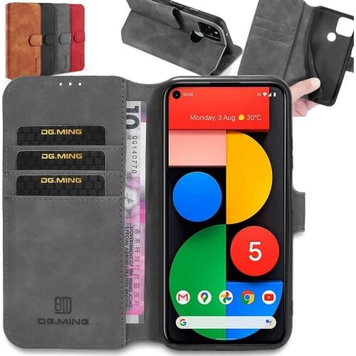 Wallet Matte Leather Flip Case For Google Pixel 4a 5G Retro Coque Book