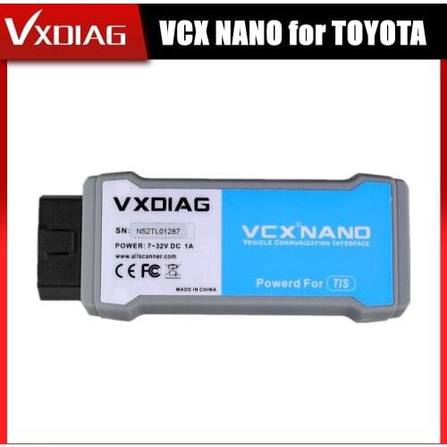 VXDIAG VCX NANO for TOYOTA TIS Techstream V15.00.026 Compatible with SAE J2534 Support Year 2000 to 2019