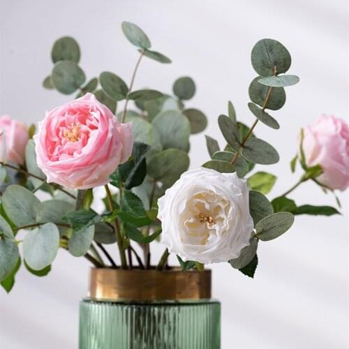 1pc Real Touch Imitation Rose Artificial Silk Flowers for Home Dining Living Room Decoration Ornaments Fake Flower Bouquet