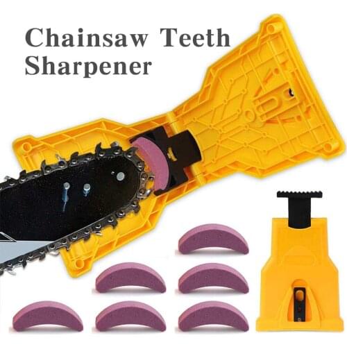 Quality Chainsaw Teeth Sharpener Portable Sharpen Chain Saw Bar-Mount Fast Grinding Sharpening Chainsaw Chain Woodworking Tools