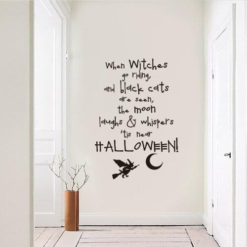 New Style Halloween English Creative Wall Stickers Living Room Bedroom Family Showcase Decoration Wall Stickers