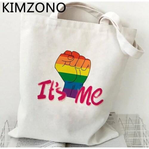 Lgbt shopping bag shopper reusable cotton shopping grocery eco bag boodschappentas bolsa compra net reciclaje sacolas