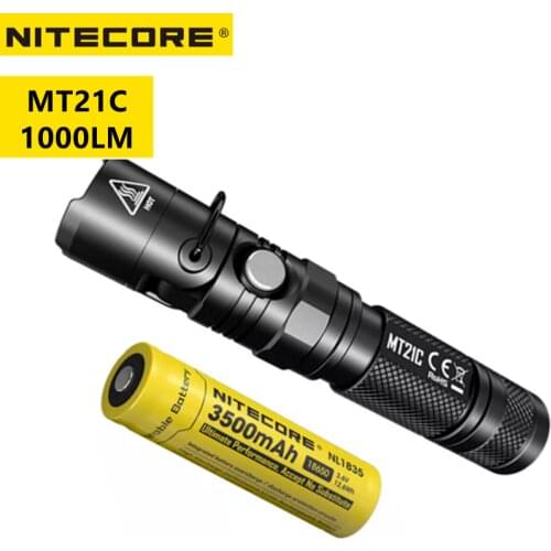 NITECORE MT21C Multifunctional 90° Adjustable flashlight 1000Lumens USB rechargeable Troch Light Built-in battery Super Bright