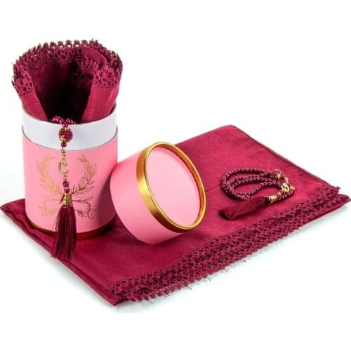 Muslim Gifts Pearl Rosary 99 beads 6 mm Cotton Fistolu Cover Cylinder Box Mother of Islamic Women 'S Lightweight for Tassels