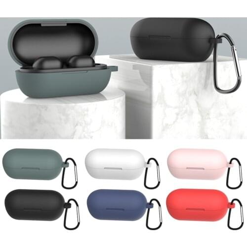 Silicone Earphone Case For Haylou GT1 Plus Soft Cover Wireless Bluetooth Headphone Case With Hook For Haylou GT1