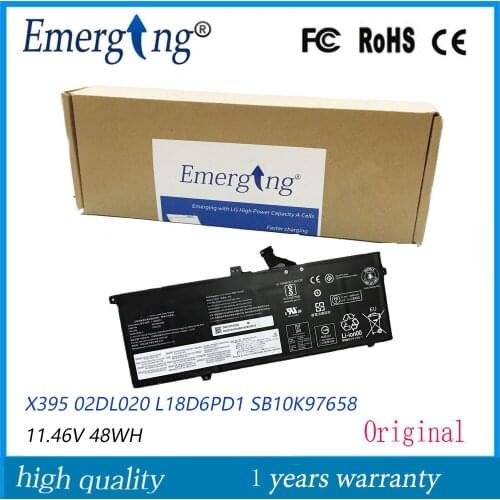 11.46V 48WH New Original L18D6PD1 Laptop Battery for Lenovo ThinkPad X390 X395 SB10T83169 5B10W13926