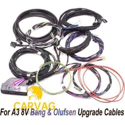 Upgrade Adapter Cable Wiring Harness Cable USE FIT For Audi A3 8V Bang & Olufsen Audio Speakers Media B&O System