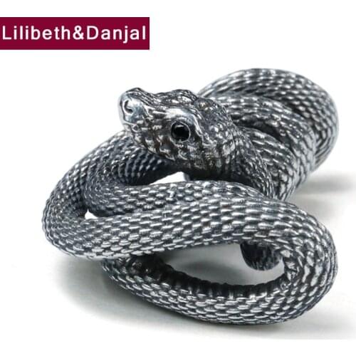 Snake Pendant 100% Pure 925 Sterling silver Inlaid natural stones Free black leather rope Jewelry Men Women Necklace Pendant P08