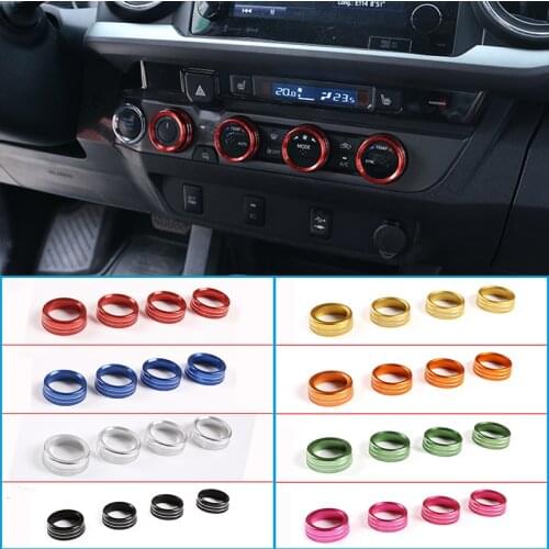 Aluminum Alloy Air Conditioner Switch CD Button Knobs For Toyota Tacoma 2015 2016 2017 2018 2019 2020 Car Interior Accessories