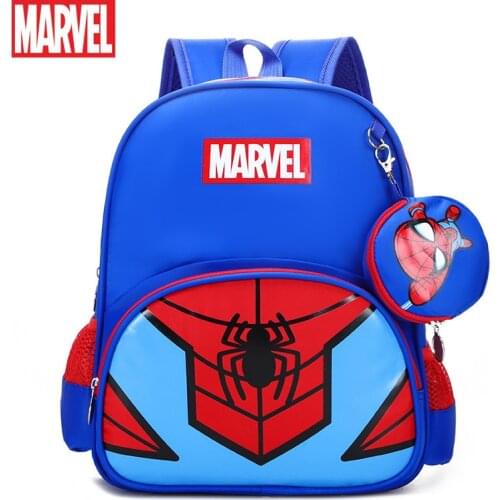 Disneys New Spiderman Schoolbag Kindergarten Childrens Backpack 3-6 Years Old Baby Cute Cartoon Boys and Girls Backpack