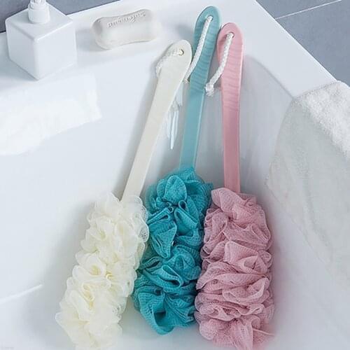 Long Handle Bath Brush Soft Mesh Double Side Back Body Scribber Useful Towel Brushes Brush Bathroom Sponge Shower Wash Scrub 4