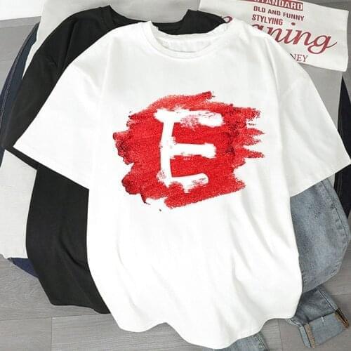 Women Tshirt T-Shirt Graphic Clothes Cartoon Pattern Letters Fashion 90s Short Sleeve Summer Lady Tops Tee Female Clothes