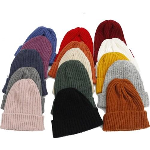 Hat Women Winter Korean Warm Light Board Imitation Mohair Knitted Hat Ear Protection Woolen Cap Women Fashion Men Cold Hat
