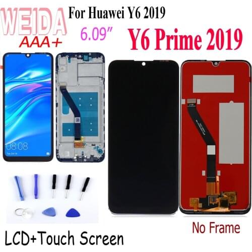 Weida 6.09" For Huawei Y6 Prime 2019 MRD-LX1f LCD Display+Touch Screen Digitizer Sensor Kits For Huawei Y6 Pro 2019 Y6 2019 LCD