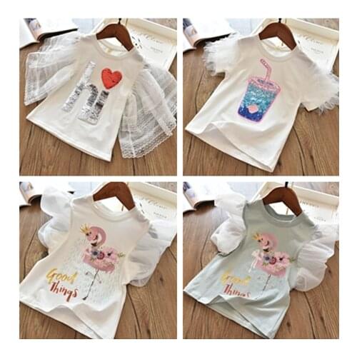 2020 Baby Kids Girls T Shirt Unisex T-shirt Summer Unicorn Cotton Tees Casual Tops Children Birthday Party Clothes Infant Wear