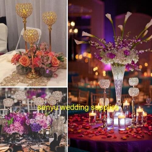 28pcs/lot Crystal Ball Centerpiece/Silver Wedding Decorative Centerpiece senyu0461