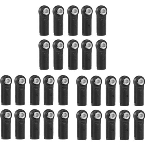 30Pcs M4 Link Rod End Balls Joint Head Set 4mm Thread for RC Car Spare Parts