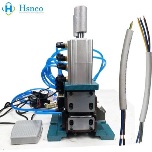 4F Vertical pneumatic peeling air-wire stripping machine stripper Pneumatic press cable Peeling Machine
