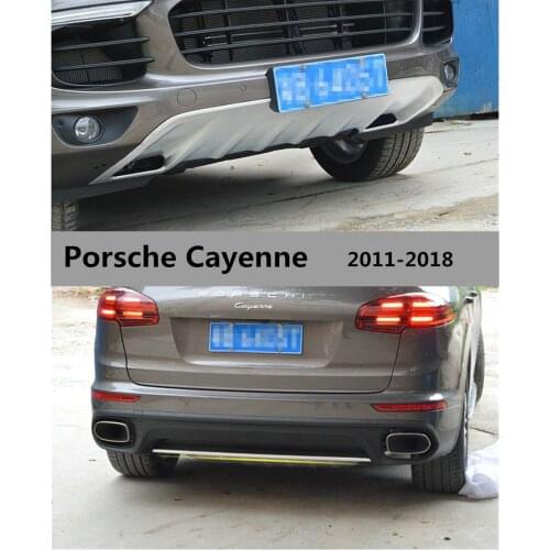 BUMPER Plate For Porsche Cayenne 2011-2018 BUMPER GUARD Car High Quality Stainless Steel Front+Rear Auto Accessories
