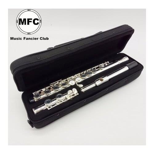 Free Shipping Brand New Music Fancier Club MFC Flute 16 Hole Closed Silver Plated Musical Instrument