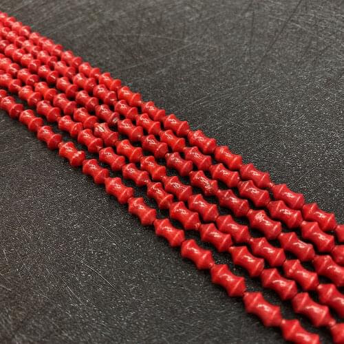 Natural Stone Red Coral Beads 5x10mm Irregular Beaded Fashion Charm Ladies for DIY Jewelry Necklace Bracelet Making Accessories