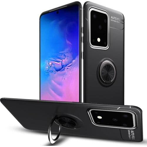 S20 Case For Samsung Galaxy S20 Ultra Case Car Holder Stand Magnetic Bracket TPU Cover For Samsung S20 Plus Wite Finger Ring