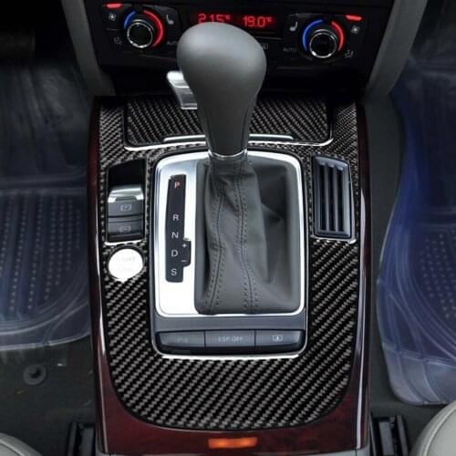 Carbon Fiber Gear Panel Decorative Cover Trim Sticker for Audi A4L Q5 A5 Stylish Car Accessories Interior Decoration Brand New