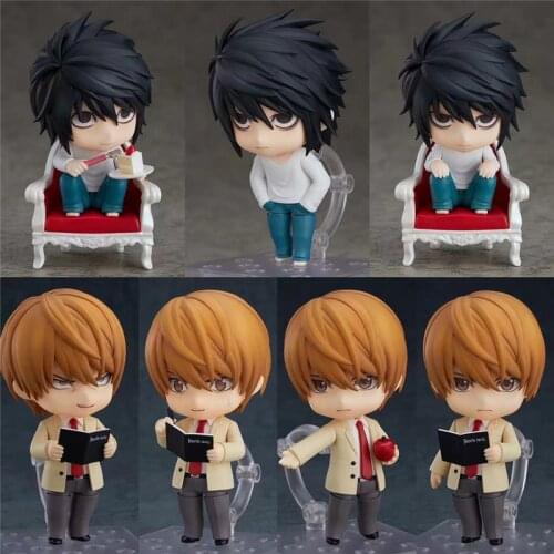 Anime DEATH NOTE Change Face PVC Action Figure 1160 Yagami Light 1200 L Lawliet Collectible Model Toy Gift 10cm