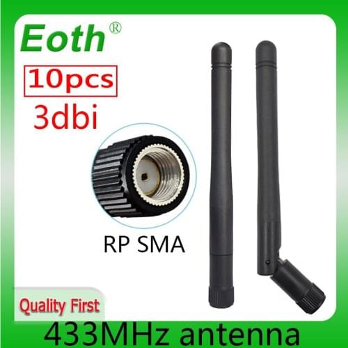 433MHz antenna 3dBi RP-SMA Connector antenne 10pcs 433 mhz waterproof directional antena wireless Lorawan antennas watermeter