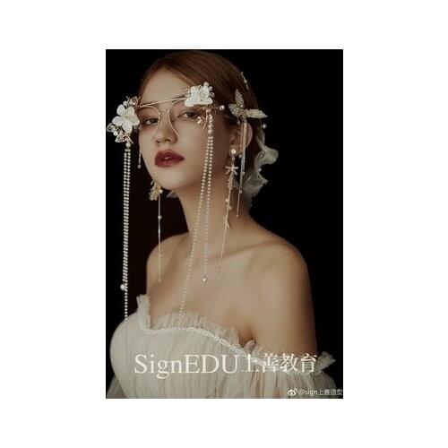 Alloy metal fairy/dream/studio/rhinestone flower beading tassels photo shooting/cosplay eyewear