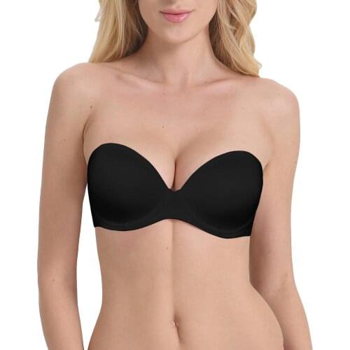 Hot Selling Push Up Bras Sexy Lingerie Women Underwear Solid Seamless 1/2 Cup Bra Unpadded Underwire Halter Strapless Silicone