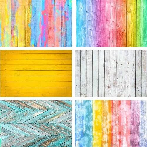Mehofond Photography Backdrop Colorful Planks Board wood Texture Party Baby Pattern Photo Studio Photographic Background Props