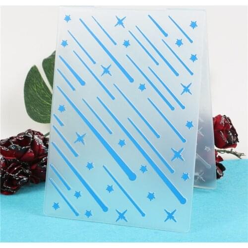 Meteor Stamps Star Plastic Embossing Folder Template For Scrapbooking Photo Album Paper Card Making