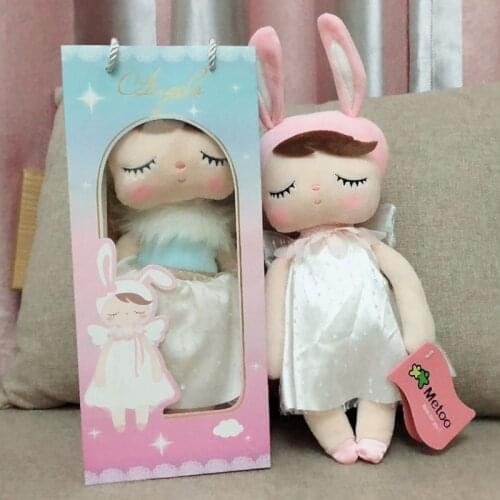 Metoo Original Doll Stuffed Plush Animals Dolls for Kids Girls Children Boys Baby Angela Rabbit Soft Cute Toys Birthday Gift