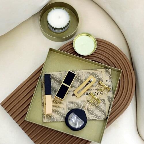 SWEETGO Gold Storage Trays Metal Iron sundries Pallet 19cm/30cm Home Tableware Dessert Store Decoration Supplier Service Plate