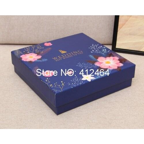 Custom logo gift box Packaging box with ribbon handle ( GF-163)
