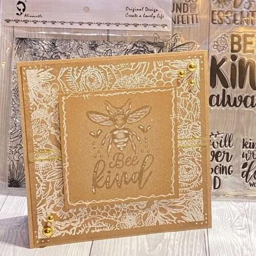 CLEAR STAMPS Bee Kind Scrapbooking Handmade Card Album Paper Craft Rubber Transparent Silicone Stamp