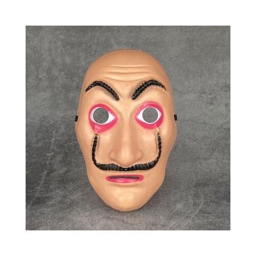 Salvador Dali La casa de papel Mask Cosplay Money Heist Plastic Masks Halloween Party Costume Props Mask